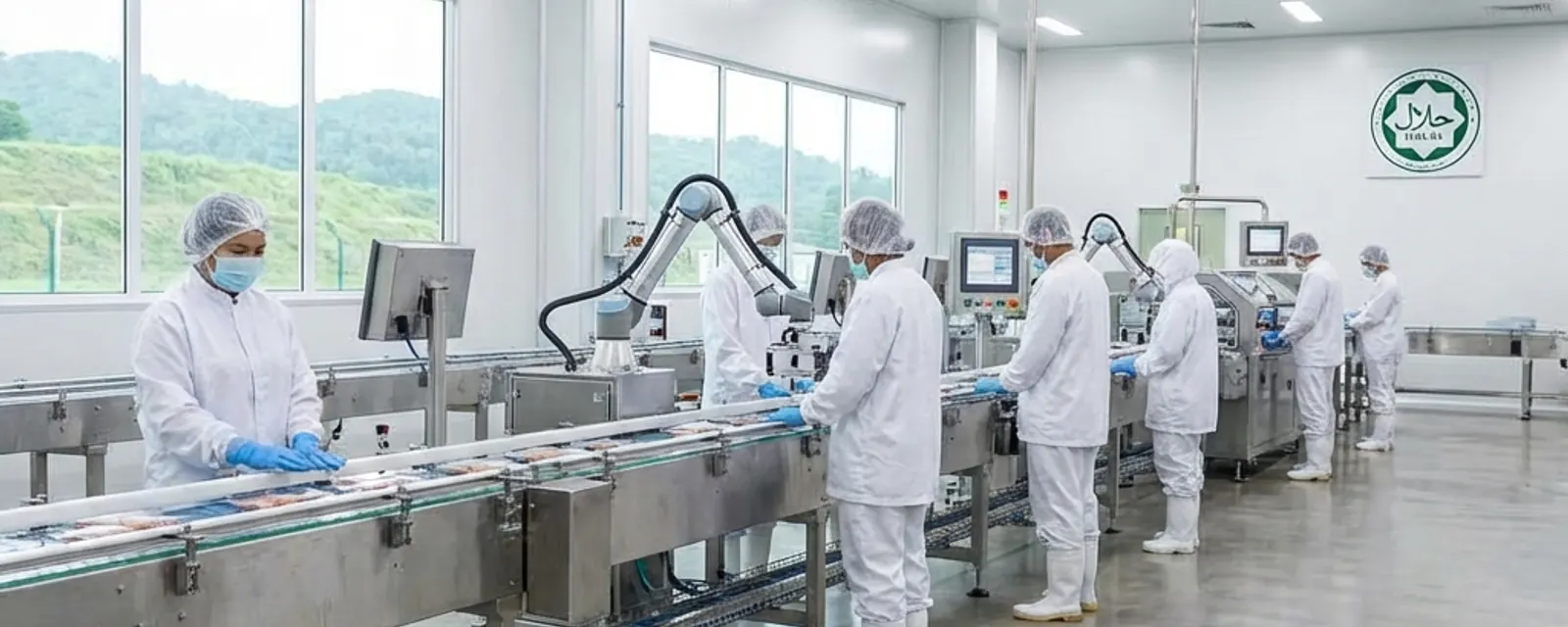 Halal food manufacturing production line